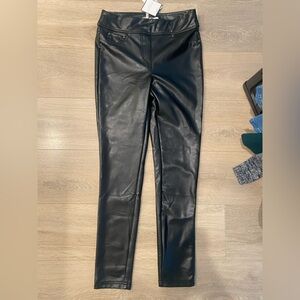 Laundry By Shelli Segal Black Leather Look Leggings